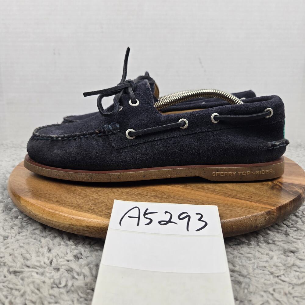 Sperry Gold Cup Mens 8.5M Authentic Original 2-Eye Navy Suede Casual Boat Shoe